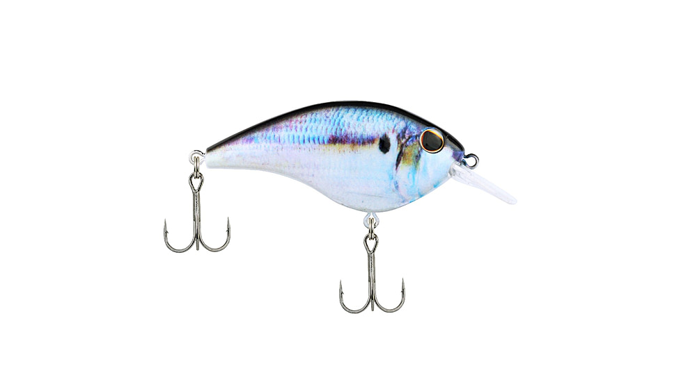 Berkley Frittside Hard Bait, Crankbait, 5, 1/3oz, 2 1/4in / 5 3/4cm, 2ft-5ft / 0.5-1.5m, Hook Size 6, 2 Hooks, HD Threadfin Shad, 5, 1547178