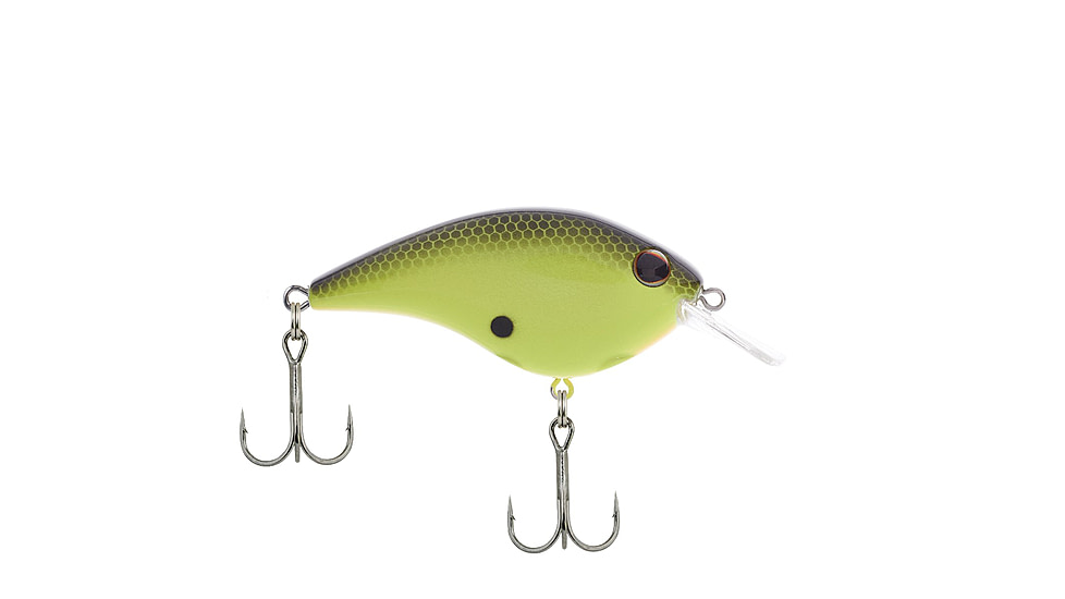 Berkley Frittside Hard Bait, Crankbait, 5 Biggunft, 3/7oz, 2 4/5in / 7cm, 2ft-5ft / 0.5-1.5m, Hook Size 5, 2 Hooks, Black Chartreuse, 5 Biggunft, 1532747