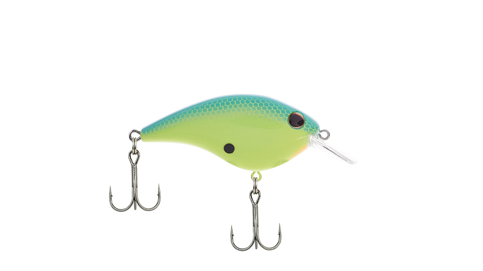 Berkley Frittside Hard Bait, Crankbait, 5 Biggunft, 3/7oz, 2 4/5in / 7cm, 2ft-5ft / 0.5-1.5m, Hook Size 5, 2 Hooks, Blue Chartreuse, 5 Biggunft, 1536199