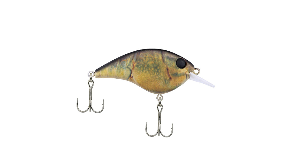 Berkley Frittside Hard Bait, Crankbait, 5 Junior, 1/4oz, 2in / 5cm, 2ft-5ft / 0.5-1.5m, Hook Size 7, 2 Hooks, HD Green Craw, 5 Junior, 1547171