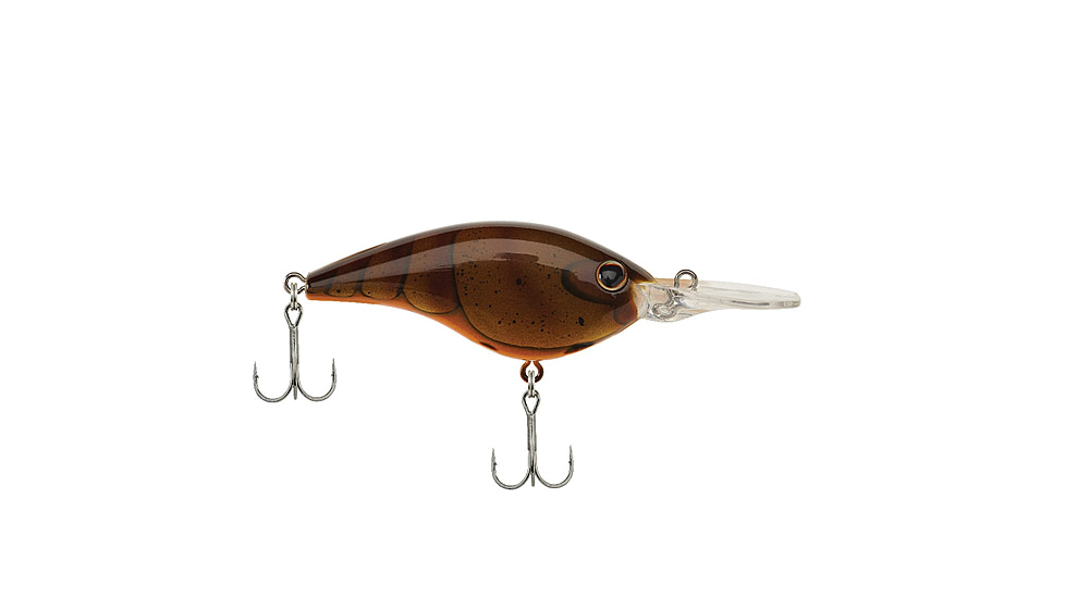 Berkley Frittside Hard Bait, Crankbait, 7, 3/7oz, 2 1/2in / 6 2/5cm, 5ft-7ft / 1.5m-2.1m, Hook Size 5, 2 Hooks, Brown Craw, 7, 1503570