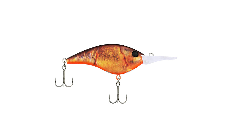 Berkley Frittside Hard Bait, Crankbait, 7, 3/7oz, 2 1/2in / 6 2/5cm, 5ft-7ft / 1.5m-2.1m, Hook Size 5, 2 Hooks, HD Brown Craw, 7, 1547182
