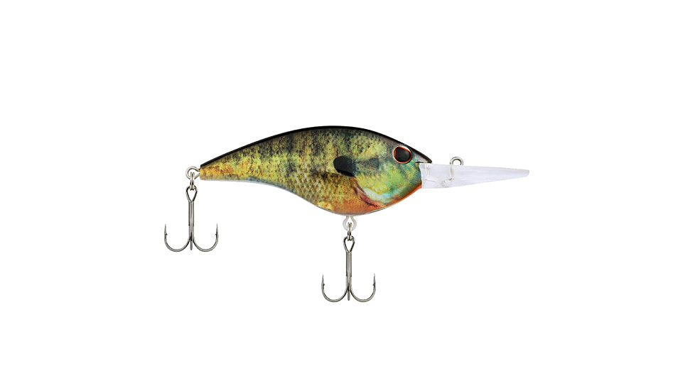 Berkley Frittside Hard Bait, Crankbait, 9, 1/2oz, 2 3/4in / 7cm, 7ft-10ft / 2-3m, Hook Size 5, 2 Hooks, HD Bluegill, 9, 1547187