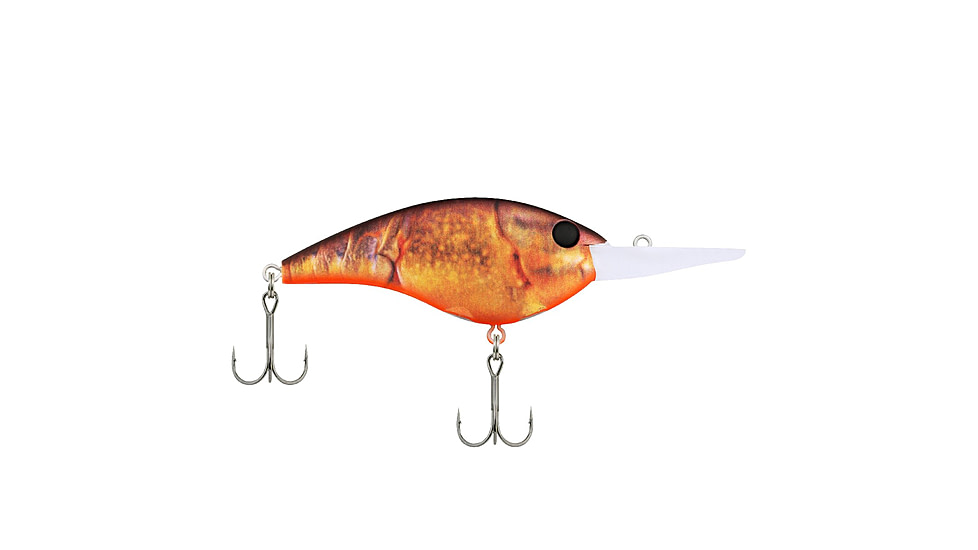 Berkley Frittside Hard Bait, Crankbait, 9, 1/2oz, 2 3/4in / 7cm, 7ft-10ft / 2-3m, Hook Size 5, 2 Hooks, HD Brown Craw, 9, 1547188