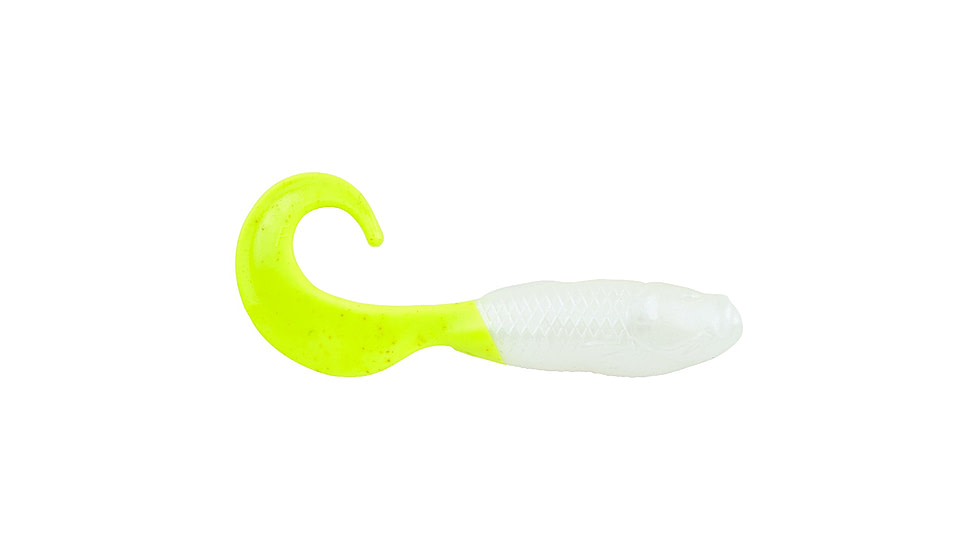 Berkley Gulp! Alive! Saltwater Swimming Mullet Soft Bait, Pearl White/Chartreuse, 5in, 1519960