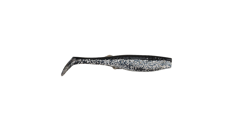 Berkley Gulp! Paddleshad Soft Bait Lures, 3in, 5 Pack, Black Silver, 1545512