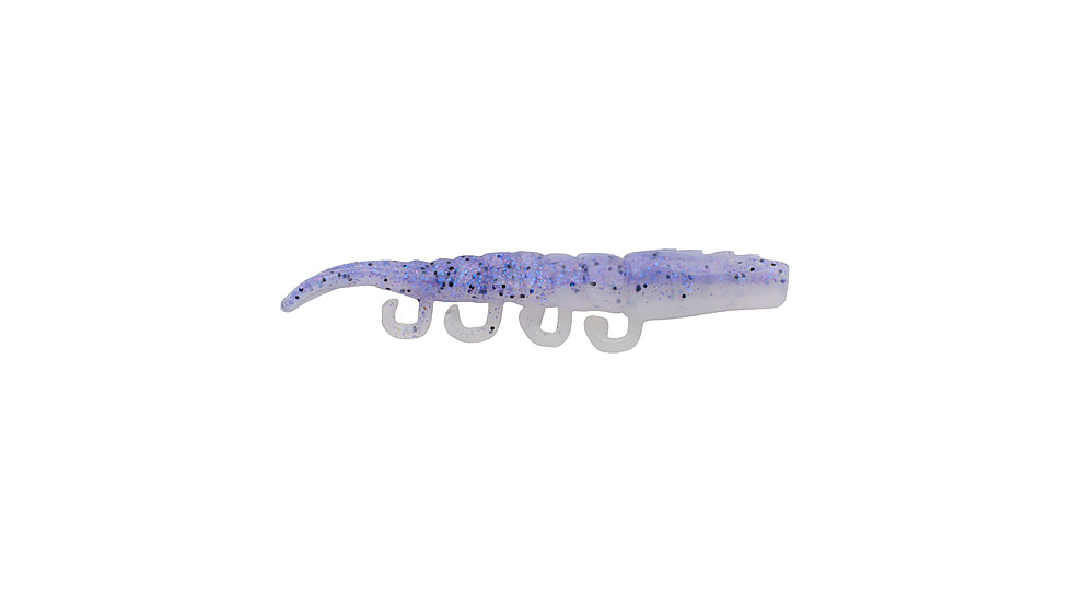 Berkley Gulp! Saltwater Turbo Shrimp Soft Bait, 3in, 6 Pack, Violet Haze Fleck, 1637578