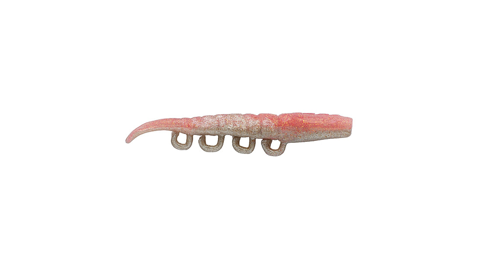 Berkley Gulp! Saltwater Turbo Shrimp Soft Bait, 4in, 4 Pack, Flamingo Chrome, 1637584