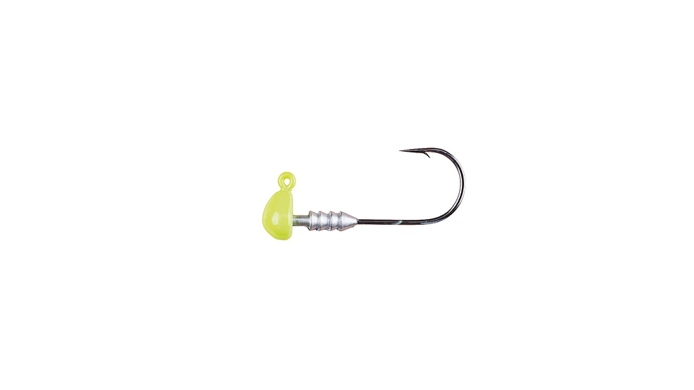 Berkley Half Head Jigs, Hook Size 1, Tackle Size 1/16 oz / 1.8g, Chartreuse, 1435324