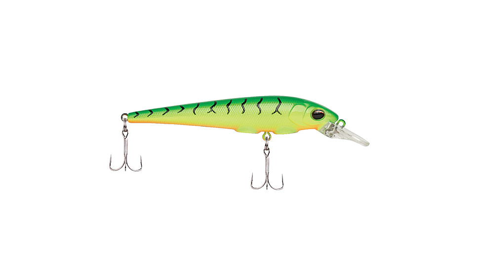 Berkley Hit Stick Hard Bait, Crankbait, 9, 1/4 oz, 3 1/2in / 9cm, 2.5ft-6ft, Hook Size 8, 2 Hooks, Firetiger, 1522664
