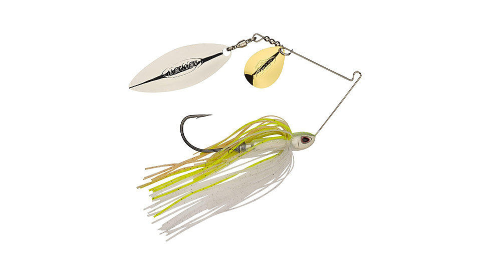 Berkley Power Blade Compact Colorado/Willow Spinnerbait, 1/2oz, E2 Magic/Gold + Silver, 1570604