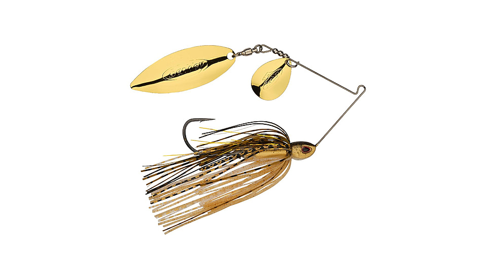 Berkley Power Blade Compact Colorado/Willow Spinnerbait, 1/2oz, Golden Shiner/Gold + Gold, 1570608