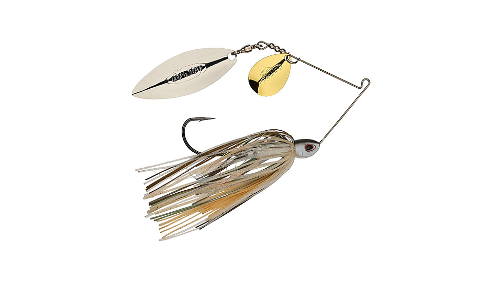 Berkley Power Blade Compact Colorado/Willow Spinnerbait, 1/2oz, Herring/Gold + Silver, 1570603