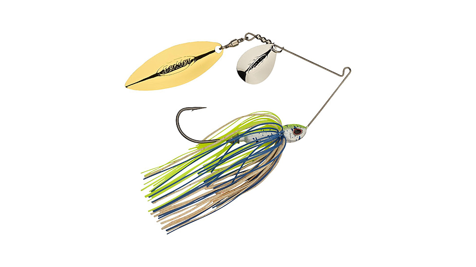 Berkley Power Blade Compact Colorado/Willow Spinnerbait, 1/2oz, Old School/Silver + Gold, 1570601