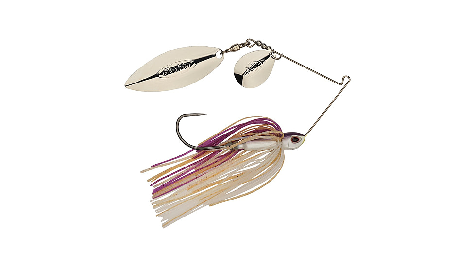 Berkley Power Blade Compact Colorado/Willow Spinnerbait, 1/2oz, Purple Rain/Silver + Silver, 1570609