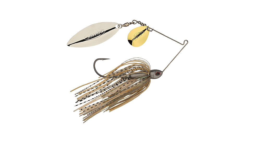Berkley Power Blade Compact Colorado/Willow Spinnerbait, 1/2oz, Silver Bullet/Gold + Silver, 1570611