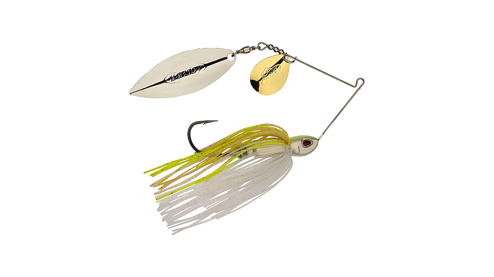 Berkley Power Blade Compact Colorado/Willow Spinnerbait, 3/4oz, E2 Magic/Gold + Silver, 1570616