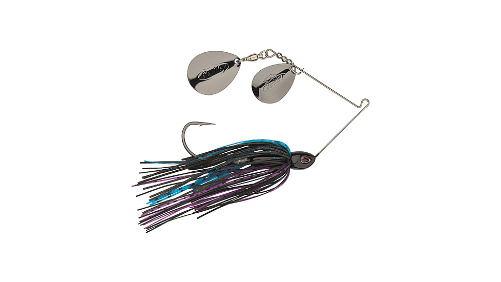 Berkley Power Blade Compact Double Colorado Spinnerbait, 1/2oz, BL Special/Black Nickel + Black Nickel, 1570592