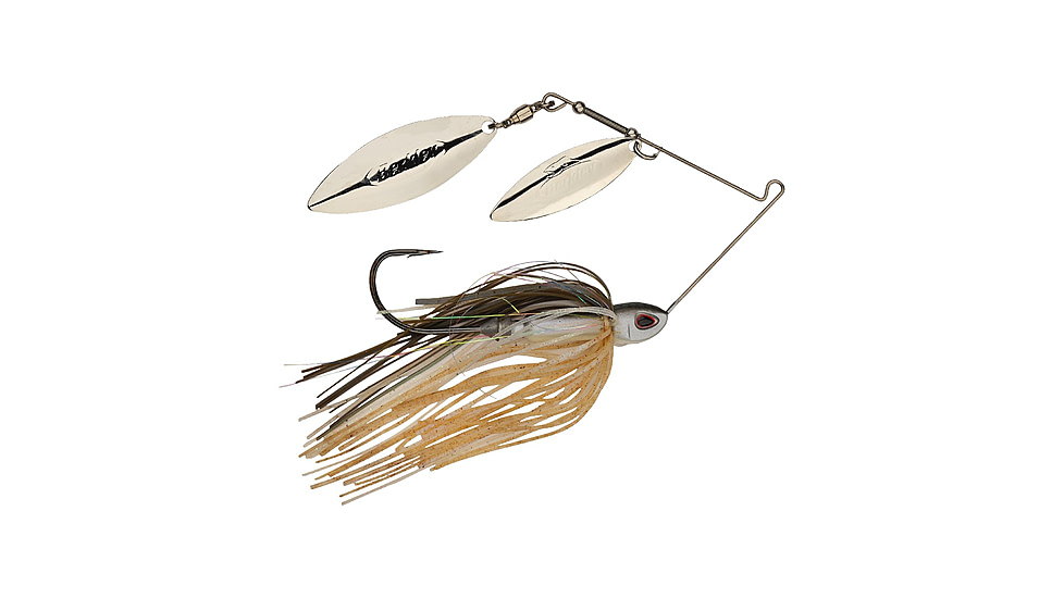 Berkley Power Blade Compact Double Williw Spinnerbait, 1/2oz, Herring/Silver + Silver, 1570645