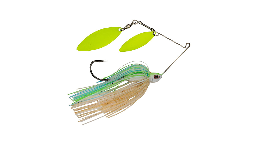 Berkley Power Blade Compact Double Williw Spinnerbait, 1/2oz, Pretty One/Chartreuse + Chartreuse, 1570652