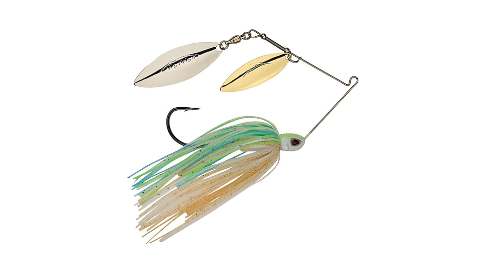 Berkley Power Blade Compact Double Williw Spinnerbait, 1/2oz, Pretty One/Gold + Silver, 1570651