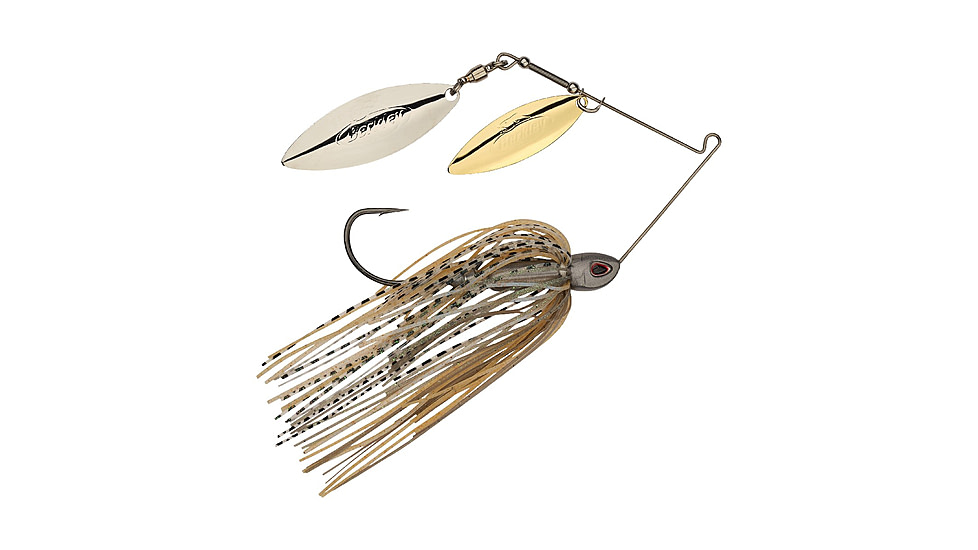 Berkley Power Blade Compact Double Williw Spinnerbait, 1/2oz, Silver Bullet/Gold + Silver, 1570648