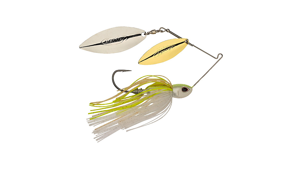 Berkley Power Blade Compact Double Williw Spinnerbait, 1oz, E2 Magic/Gold + Silver, 1570674