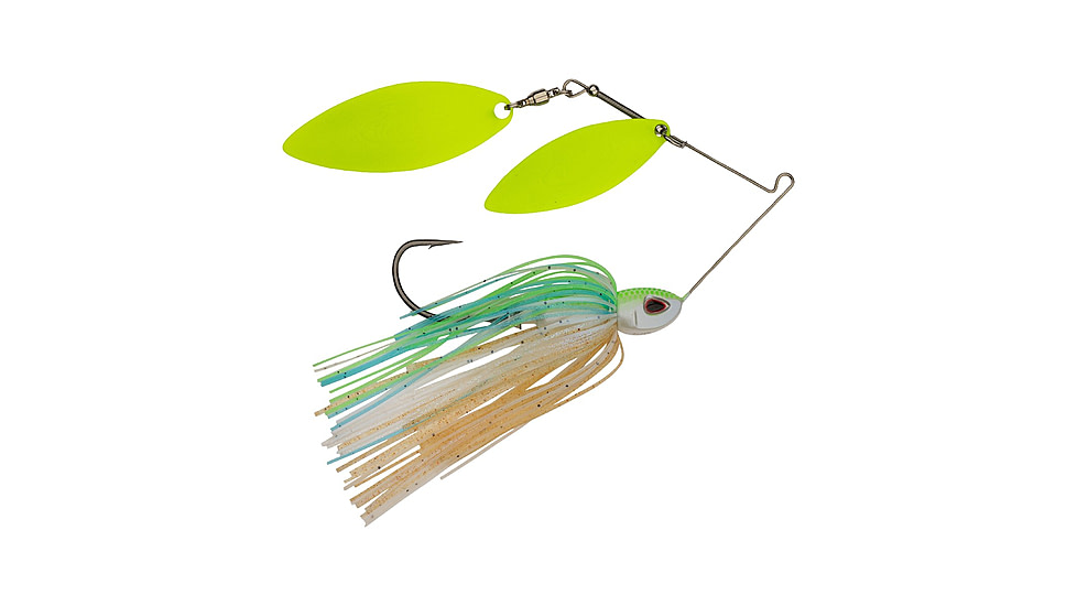 Berkley Power Blade Compact Double Williw Spinnerbait, 3/4oz, Pretty One/Chartreuse + Chartreuse, 1570668