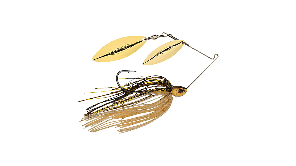 Berkley Power Blade Compact Double Williw Spinnerbait, 3/8oz, Golden Shiner/Gold + Gold, 1570632
