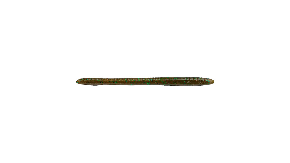Berkley PowerBait Bottom Hopper Worm, 15, 4.75in, Green Pumpkin Green, 1622812