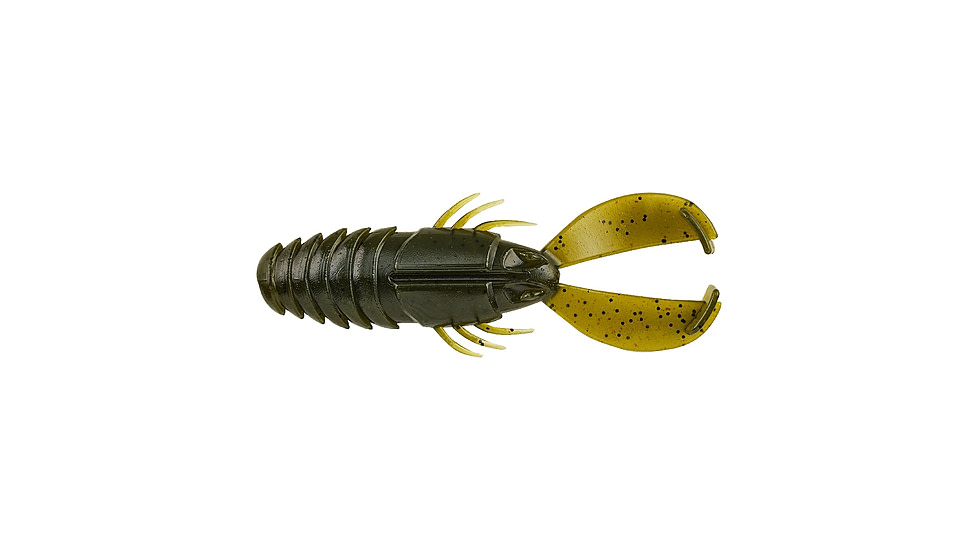 Berkley PowerBait Crash Craw Soft Bait, 4.5in, 6 Pack, Green Pumpkin, 1546099