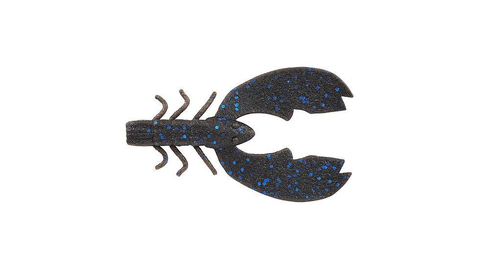 Berkley PowerBait MaxScent Chigger Craw Soft Bait, 3in, 8 Pack, Black Blue Fleck, 1520646