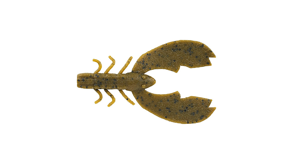 Berkley PowerBait MaxScent Chigger Craw Soft Bait, 3in, 8 Pack, Green Pumpkin, 1520650