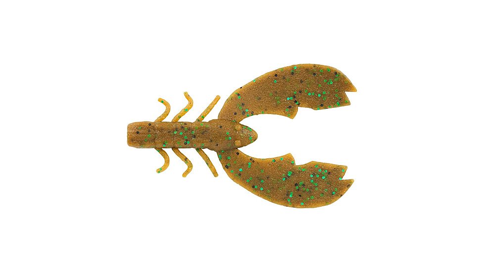 Berkley PowerBait MaxScent Chigger Craw Soft Bait, 4in, 7 Pack, Pumpkin Green Fleck, 1520662