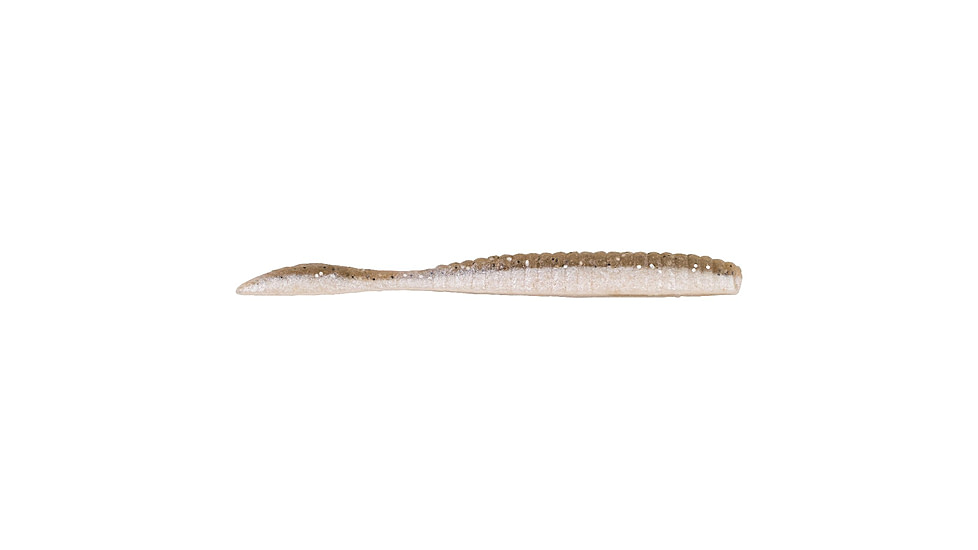 Berkley PowerBait MaxScent Flat Worm, 3.6in, 10 Pack, Brown Back, 1482221