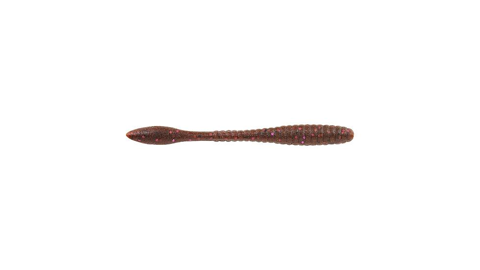 Berkley PowerBait MaxScent Flat Worm, 3.6in, 10 Pack, Cinnamon Purple, 1546020