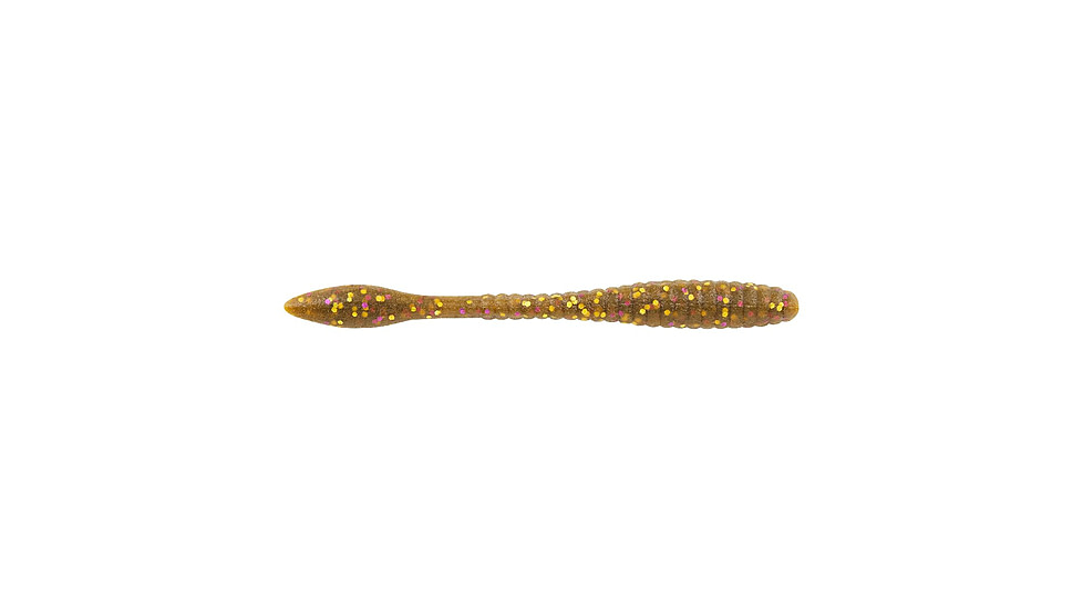 Berkley PowerBait MaxScent Flat Worm, 4.5in, 8 Pack, Mango Magic, 1520711