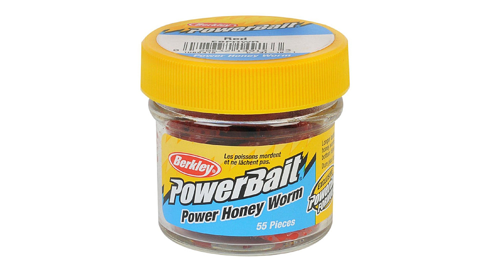 Berkley PowerBait Power Honey Worm Soft Bait, Red, 1089416