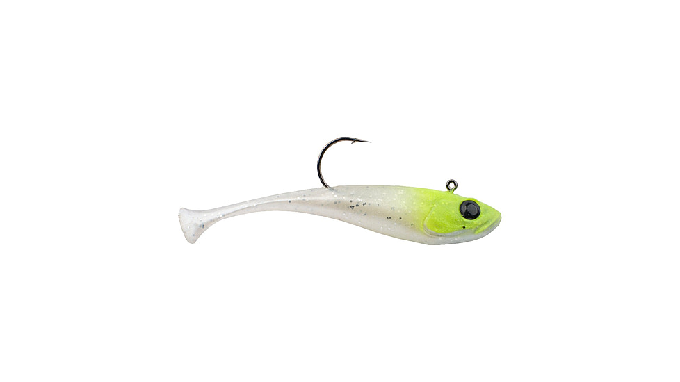 Berkley PowerBait Power Switch Soft Bait Lures, 2 Pack, 4.25in, Lemon Head Glow, 1600904