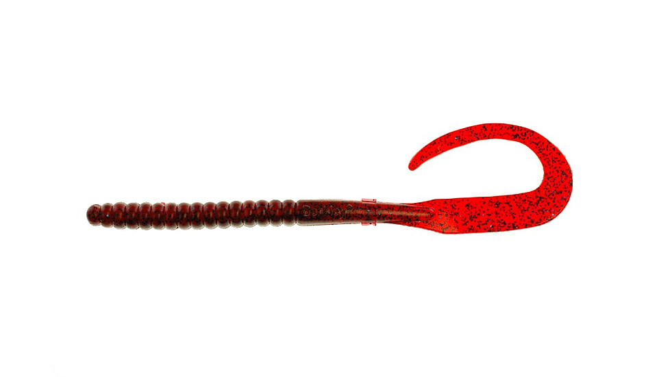 Berkley PowerBait Power Worms Soft Bait, 10in, 8 Pack, Plum, 1307525