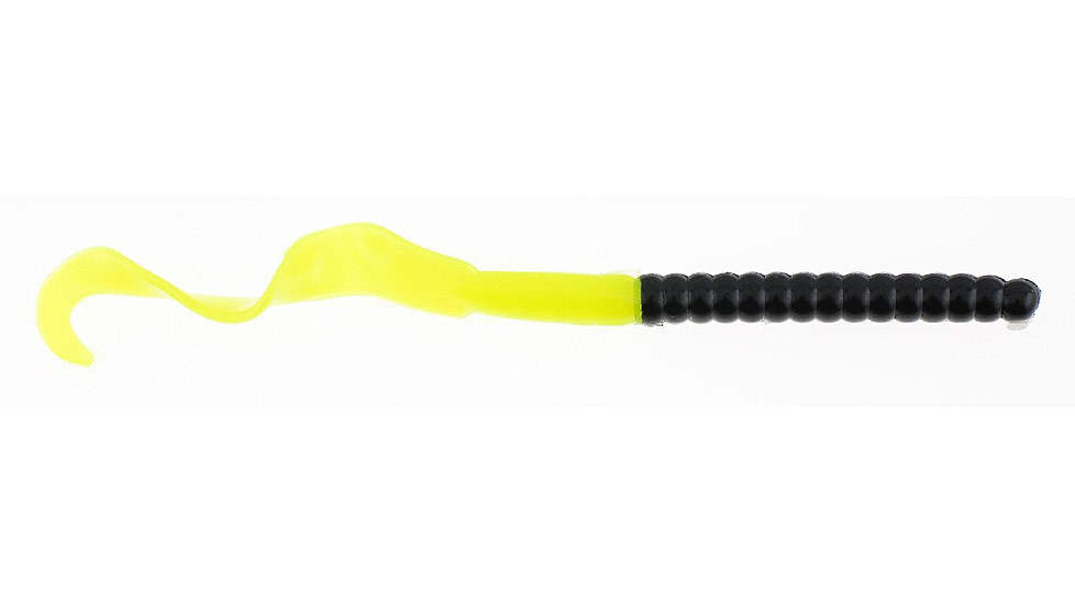 Berkley PowerBait Power Worms Soft Bait, 7in, 13 Pack, Black/Chartreuse, 1307478