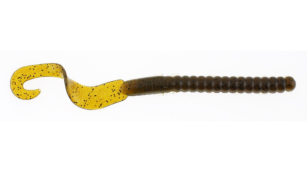 Berkley PowerBait Power Worms Soft Bait, 7in, 13 Pack, Green Pumpkin, 1307485