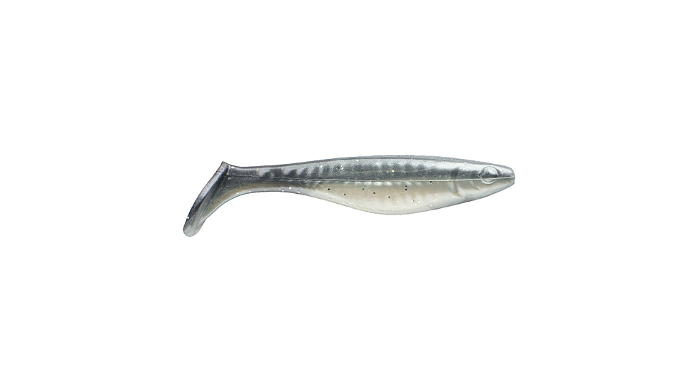 Berkley PowerBait Saltwater The Champ Swimmer Soft Bait Lures, 8 Pack, 3in, Black Shad, 1582208