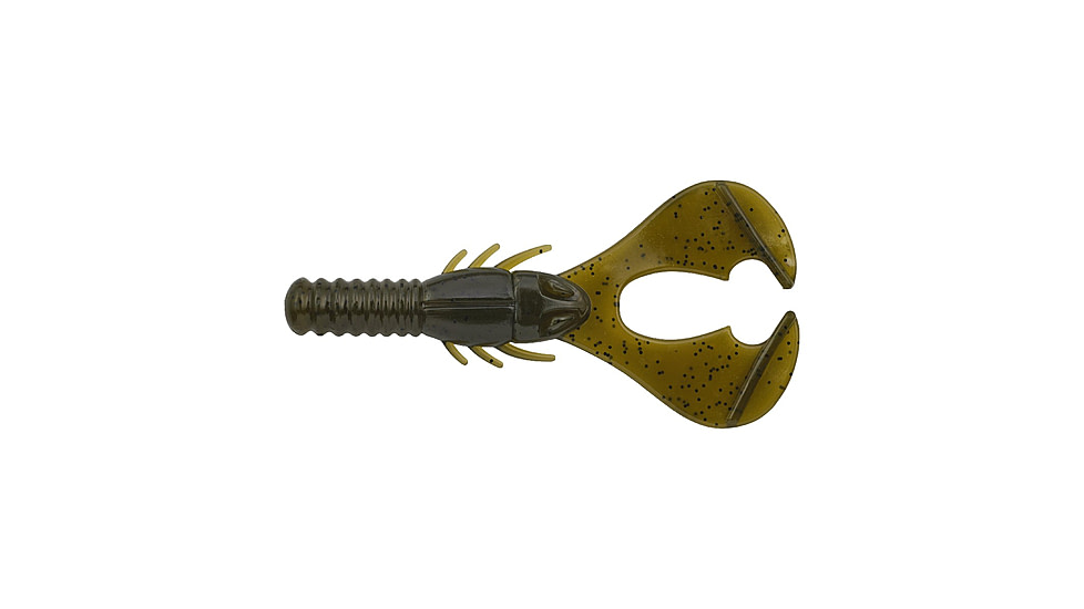 Berkley PowerBait Shape 108 Soft Bait, 3in, 10 Pack, Green Pumpkin, 1569266