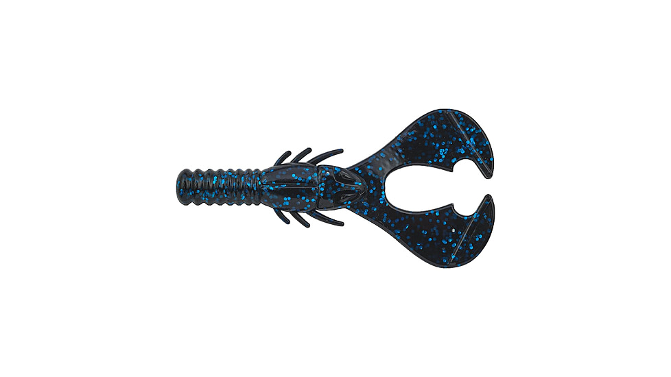 Berkley PowerBait Shape 108 Soft Bait, 4in, 6 Pack, Black Blue Fleck, 1569385