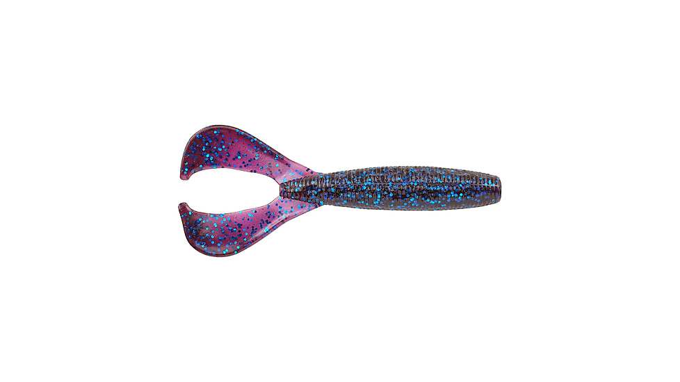 Berkley PowerBait The Boss Grub Soft Bait, 4in, 8 Pack, Blue Fleck, 1546040