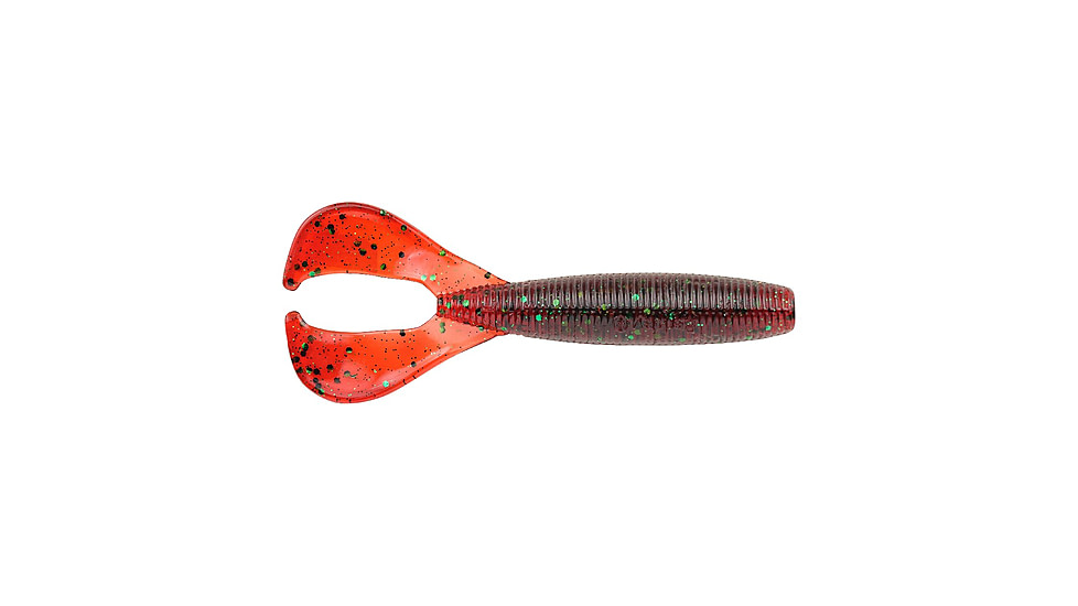 Berkley PowerBait The Boss Grub Soft Bait, 4in, 8 Pack, Redbug, 1546046