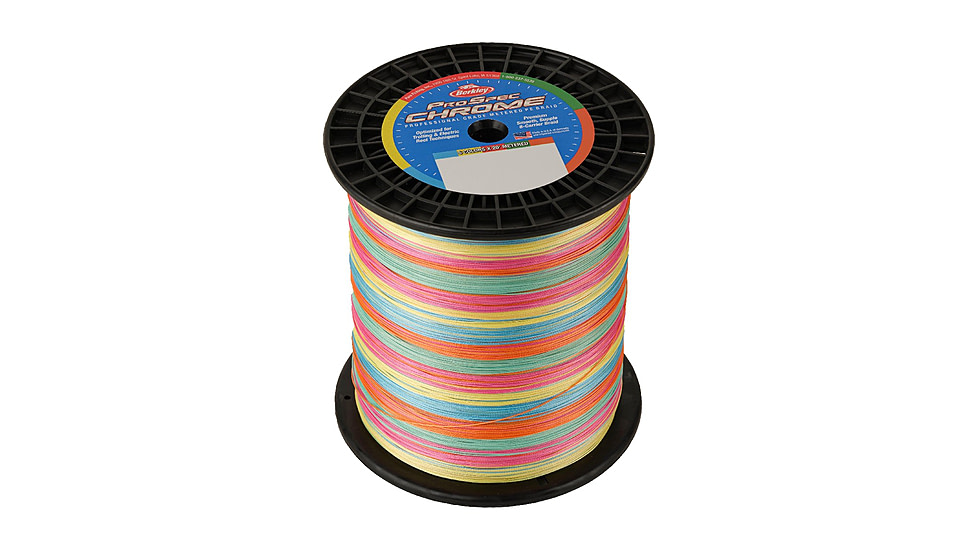Berkley ProSpec Chrome 5 x 20ft Metered Braid Line, 80lb 3000yd, 5-Color Metered, 0.016 in/0.40 mm, 1621893