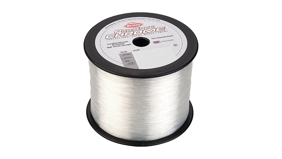 Berkley ProSpec Chrome Monofilament Line, 0.016in/0.40mm, 16lb/7.2kg, 3000yd/2743m, Clear, 0.016 in/0.40 mm, 1559034