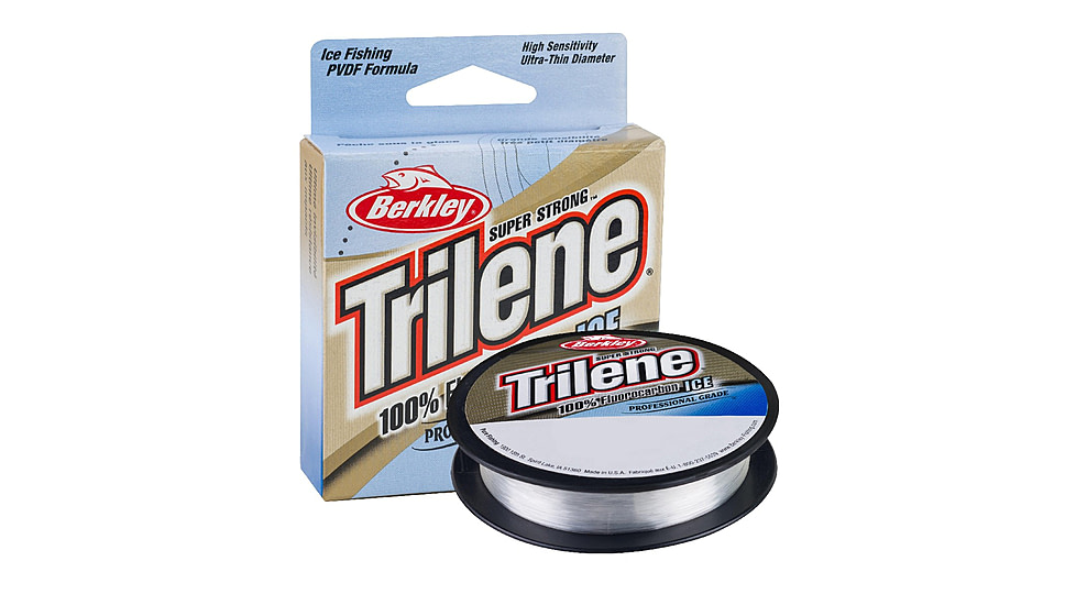 Berkley Trilene 100% Fluorocarbon Ice Line 3Lb 75yd, Clear, 0.007 in/0.17 mm, 1226834